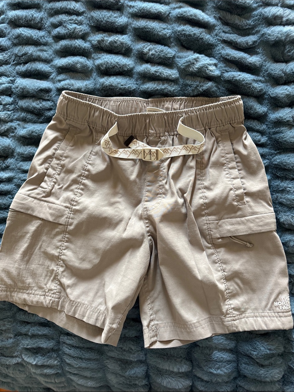 The North Face Beige Elastic-Waist Cargo Shorts
